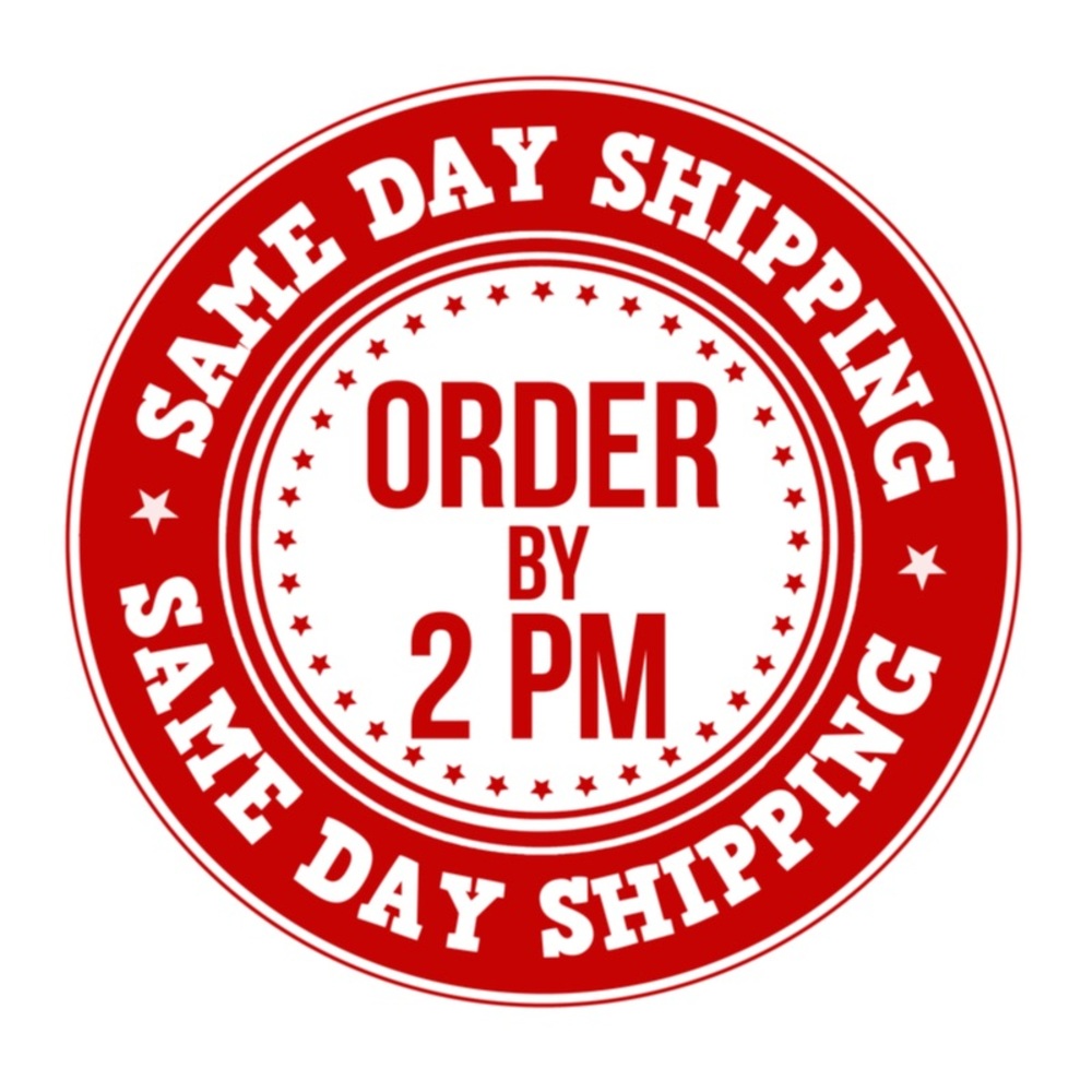 Same day shipping if purchased by 2pm!